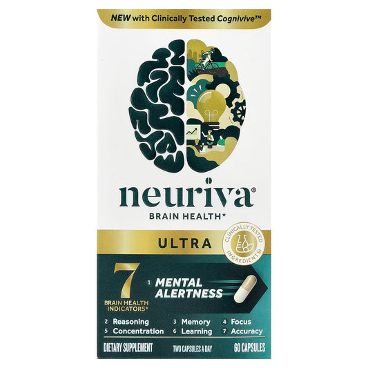 Neuriva Ultra Brain Health Supplement – Mental Alertness, Memory & Focus – 60 Capsules