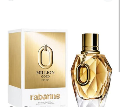 Rabanne Million Gold For Her Eau de Parfum Spray for Women – 3.0 fl oz / 90ml – Brand New Sealed