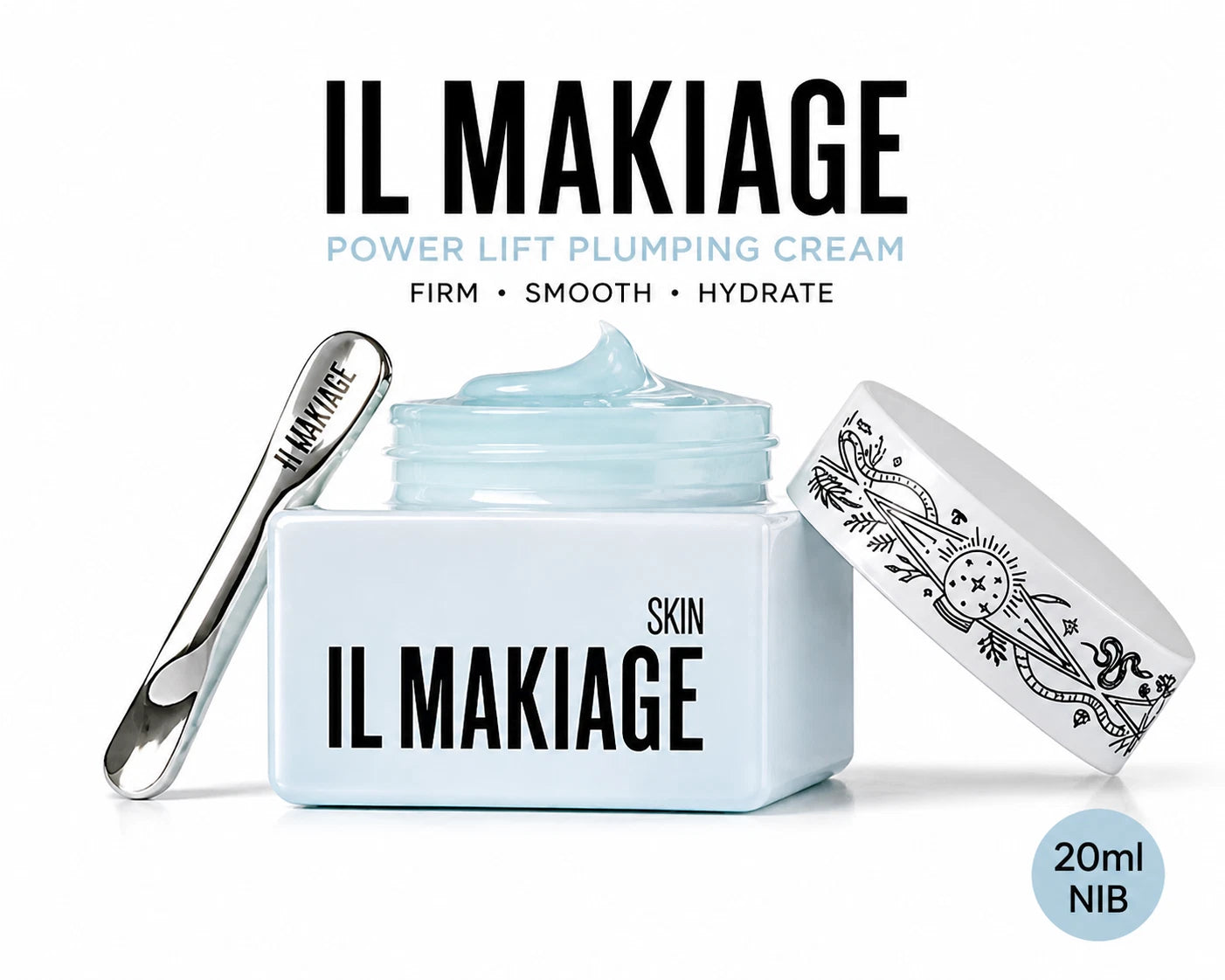 IL MAKIAGE Power Lift Plumping Cream 20ml – Firming Anti-Aging Face Moisturizer