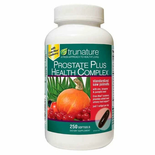 trunature PROSTATE PLUS HEALTH COMPLEX 250 Softgels with Saw Palmento - Fresh!