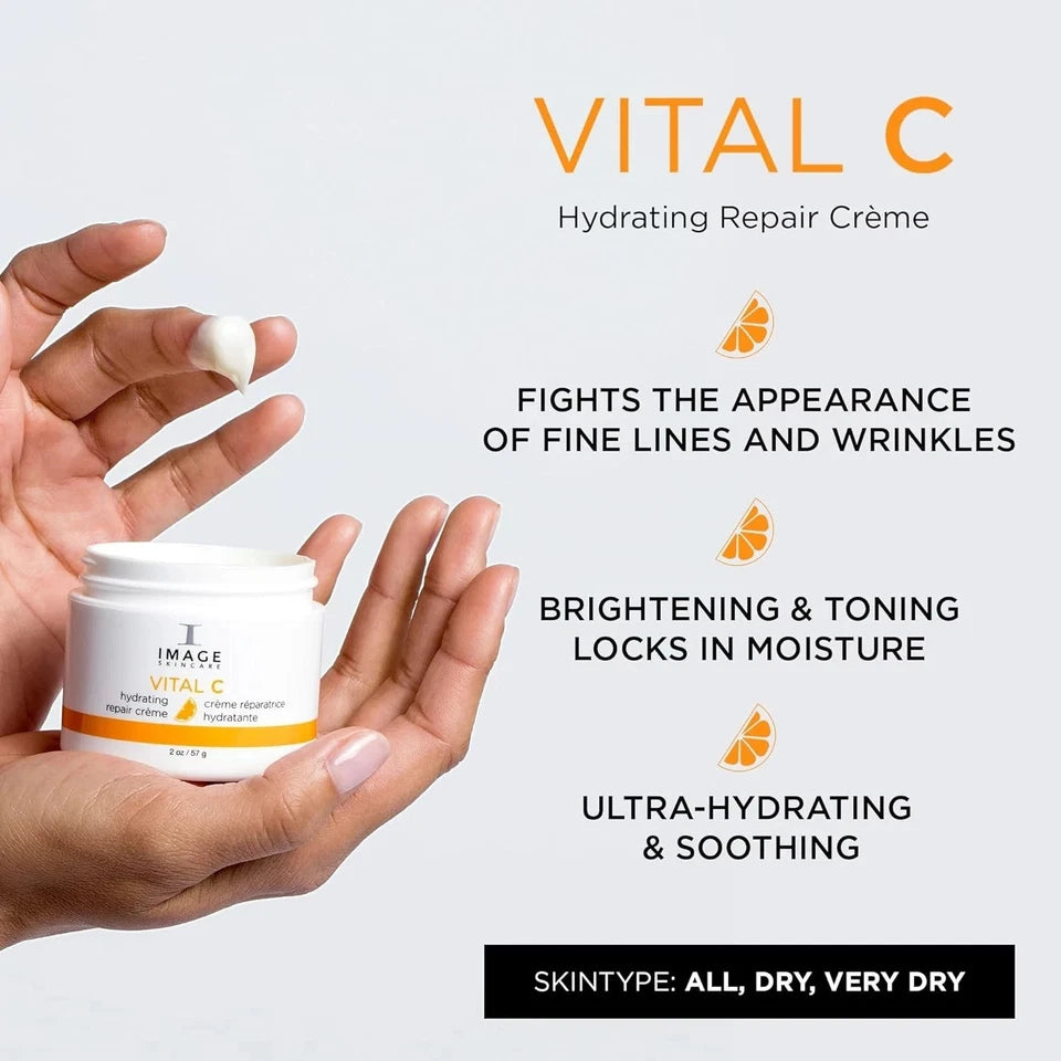 IMAGE Skincare Vital C Hydrating Repair Crème 2 oz (57g) | Antioxidant Facial Moisturizer | New