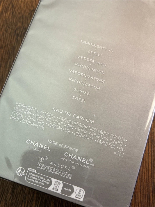 CHANEL ALLURE Homme Sport Eau Extreme Eau de Parfum EDP 3.4 oz / 100 ml, SEALED