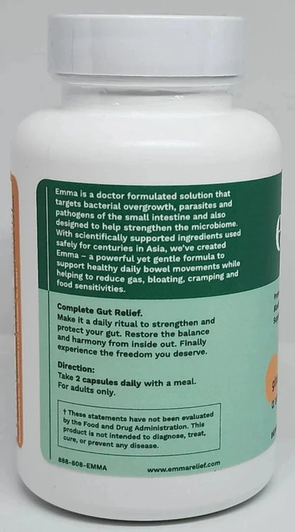 Emma by Enclave BioActives Daily Digestive Support Supplement 60 Capsules | Gut Health, Gas & Bloating Relief