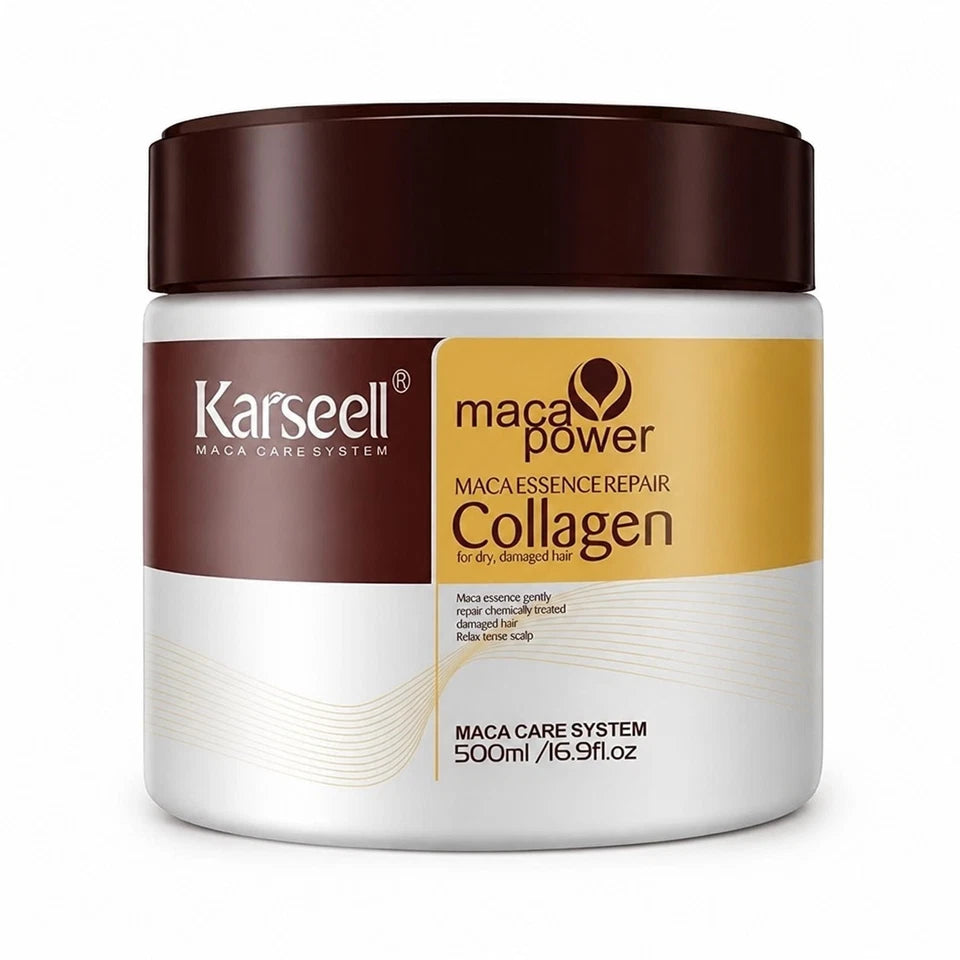 Karseell Maca Collagen Hair Mask 500ml 16.9 oz | Deep Repair Conditioner for Dry & Damaged Hair
