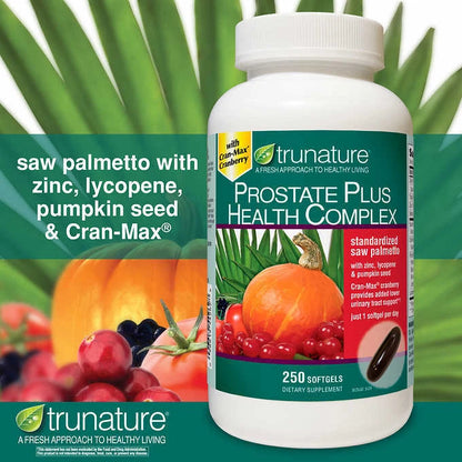trunature PROSTATE PLUS HEALTH COMPLEX 250 Softgels with Saw Palmento - Fresh!
