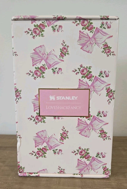 The Stanley X Love Shack Fancy Holiday Quencher Cup 40 OZ - Rosa Beaux Pink NWB