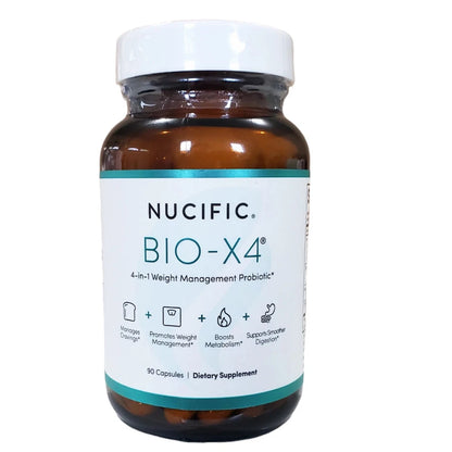 Nucific BIO-X4 Probiotic Weight Management Supplement 90 Capsules | Digestive & Gut Health Support | New Sealed