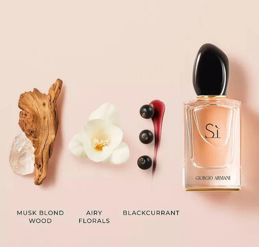 Giorgio Armani Si Eau de Parfum Spray 3.4oz/100ml, (1000000% Authentic)