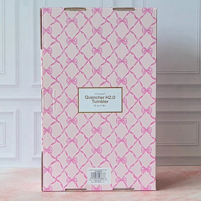 Stanley x LoveShackFancy 40oz Quencher H2.0 FlowState Tumbler – Baby Bow Pink Peppermint