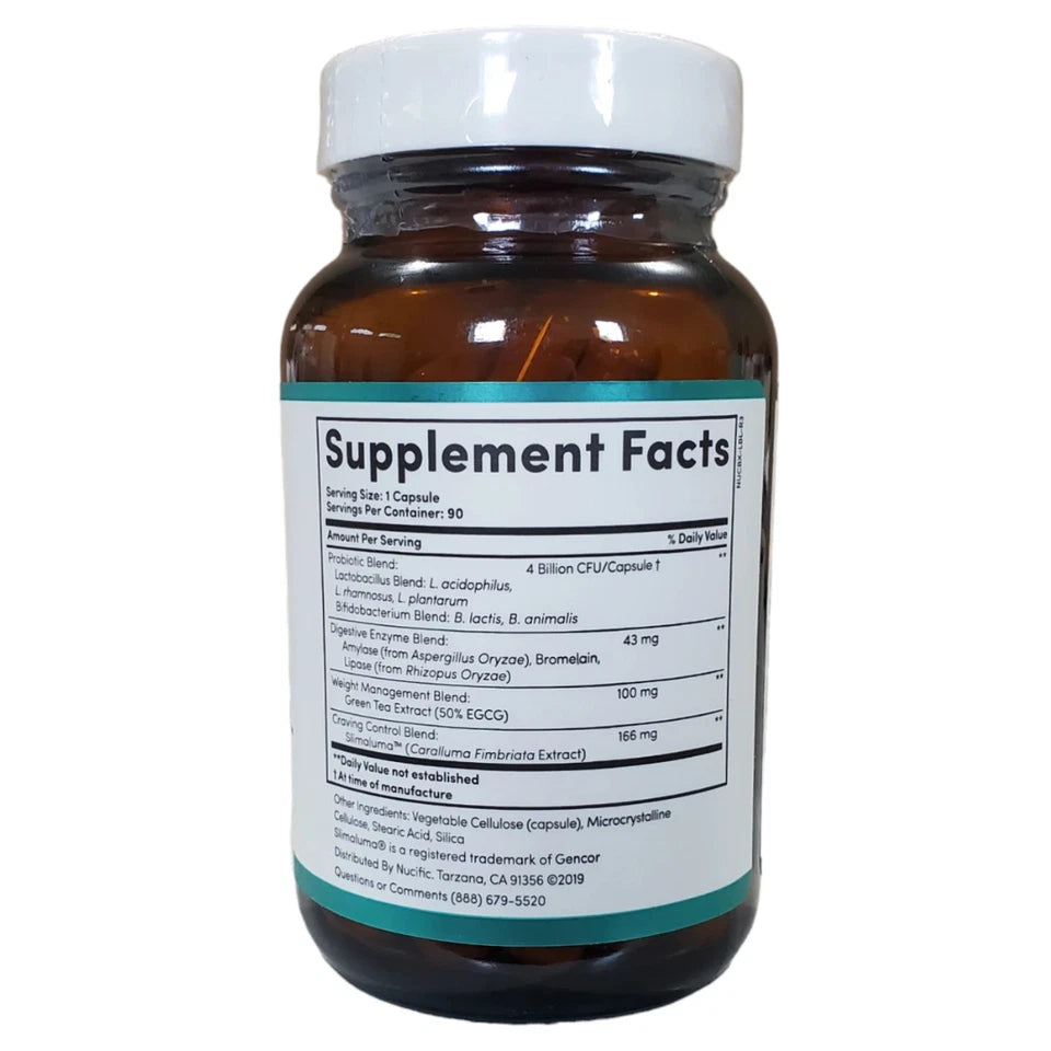 Nucific BIO-X4 Probiotic Weight Management Supplement 90 Capsules | Digestive & Gut Health Support | New Sealed